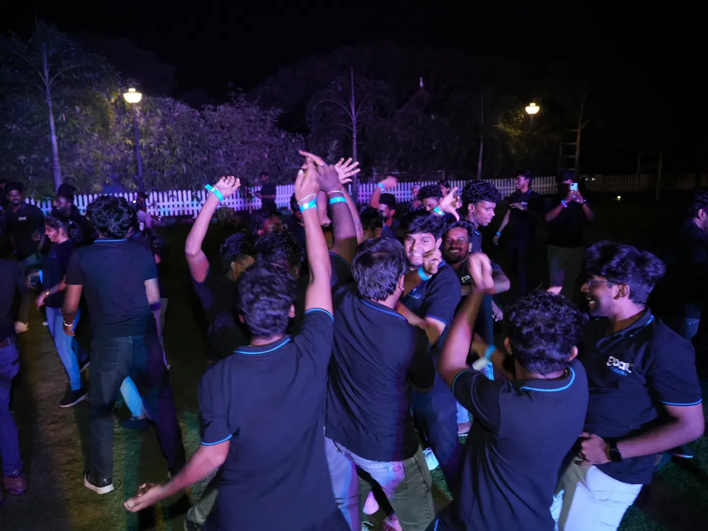 Evening celebration at the team offsite