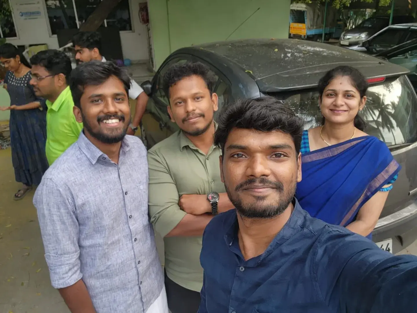 Team selfie at the office celebration