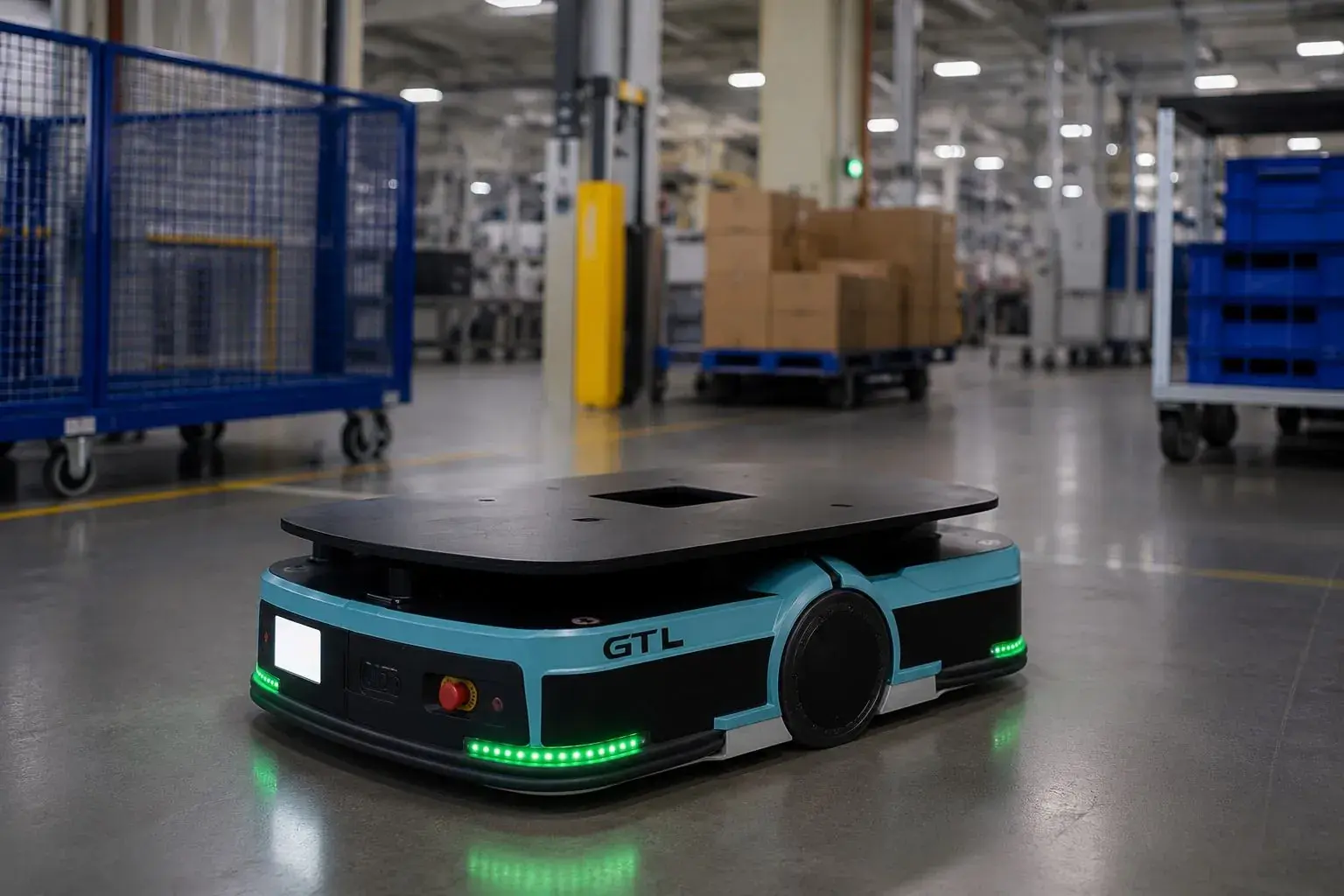 GOAT GT-L latent lifting AMR in a factory