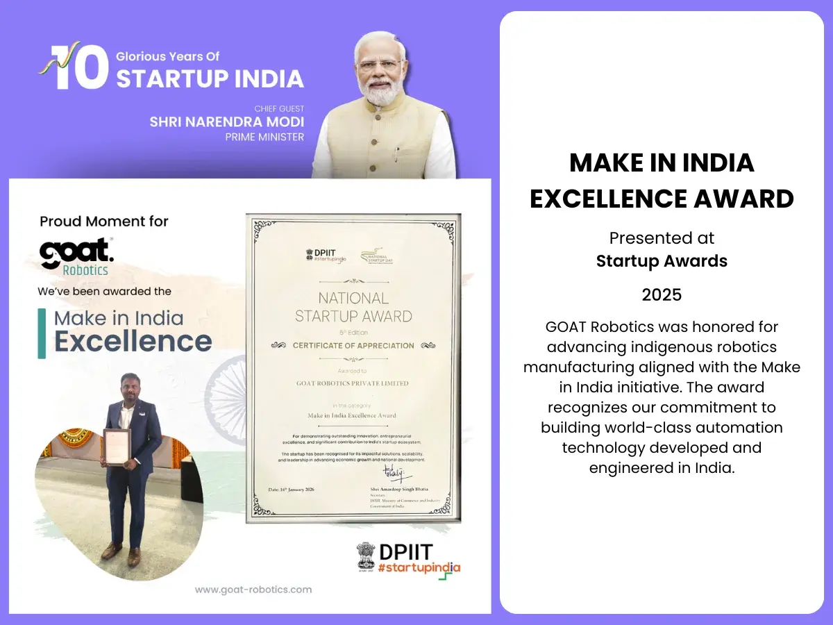 Make in India Excellence Award — DPIIT, Government of India — National Startup Awards 5.0, 2025