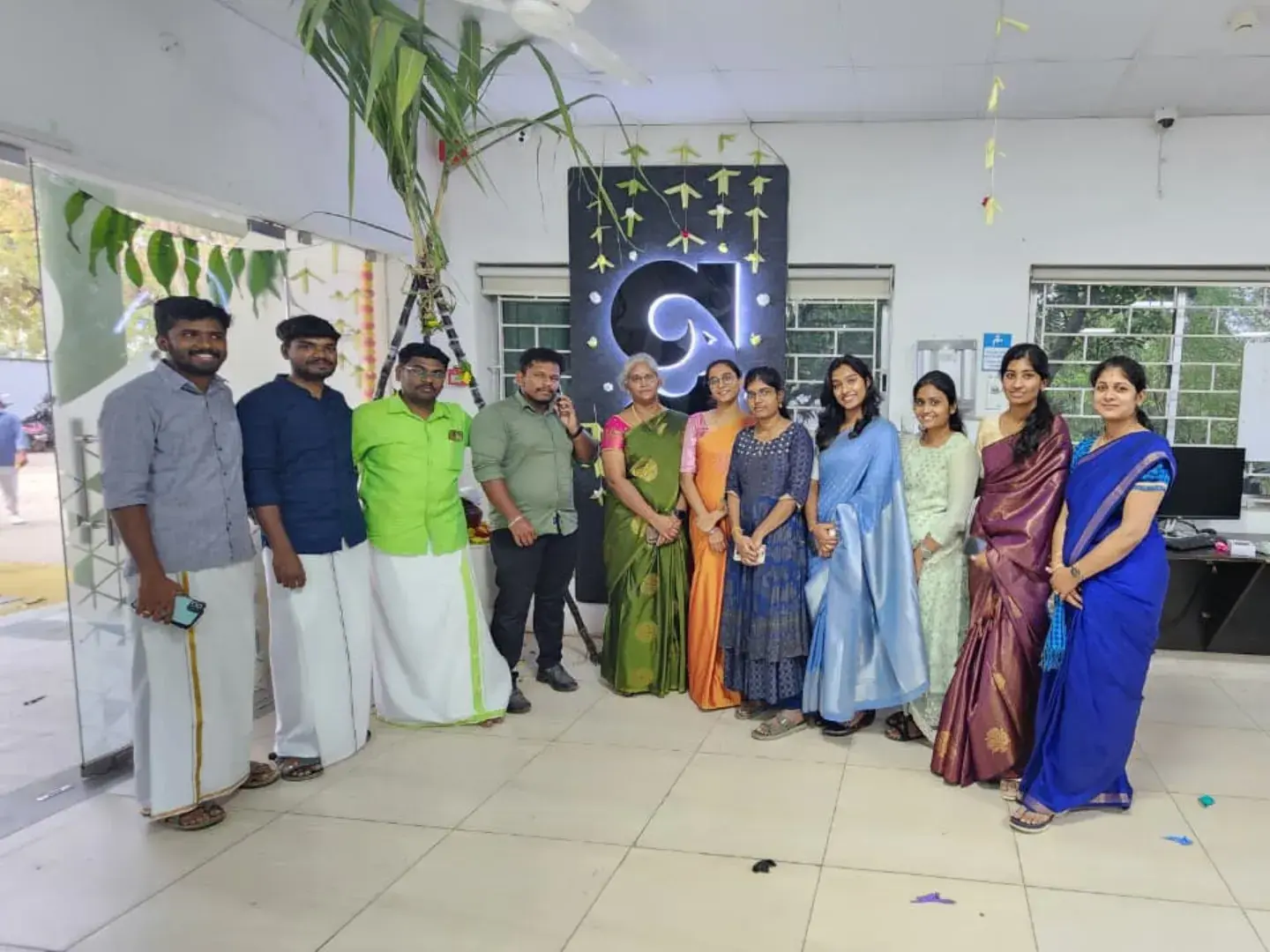 Team photo at the office celebration