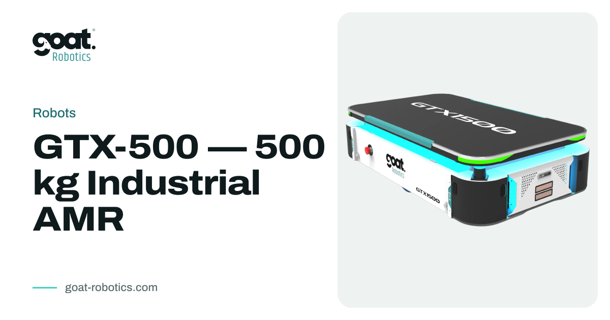 GOAT GTX-500 Heavy-duty carrier AMR — 500 kg Payload