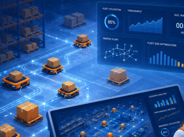 Why Simulation Matters in AMR Fleet Sizing for Smart Factory Automation - Feature Image